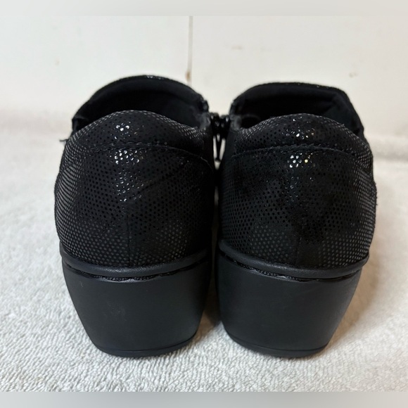 Clarks Women's Channing Kim Black Lizard Slip-On Loafer w/ Side Zip Size 8.5M - Picture 5 of 8